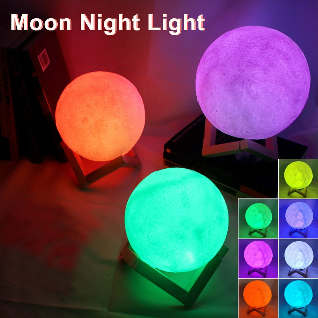 Lunar Moon Lamp with Stand