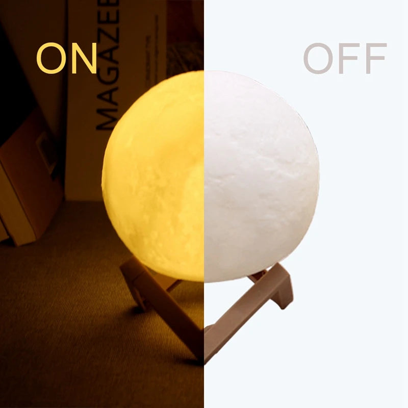 Lunar Moon Lamp with Stand
