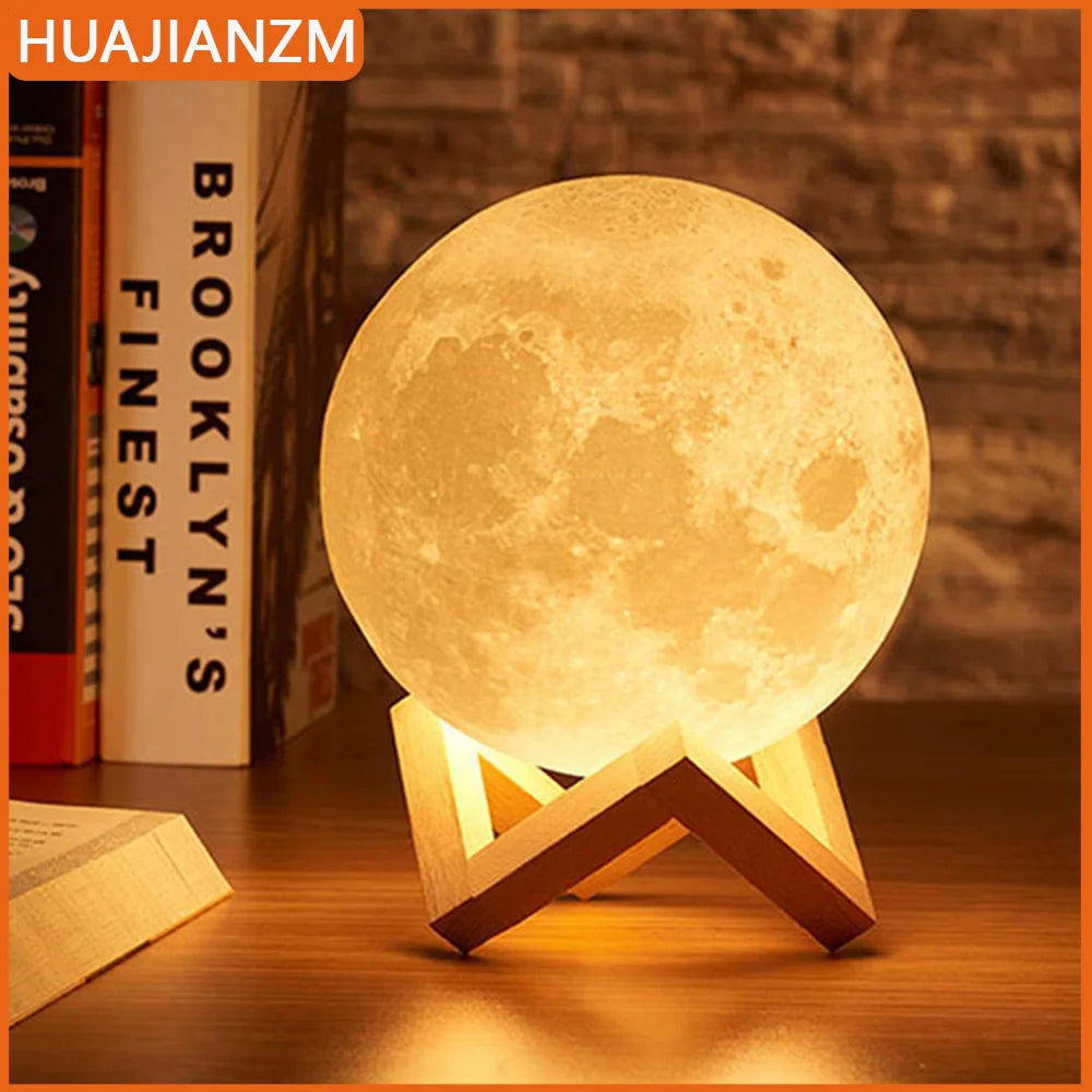 Lunar Moon Lamp with Stand