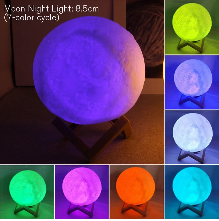 Lunar Moon Lamp with Stand