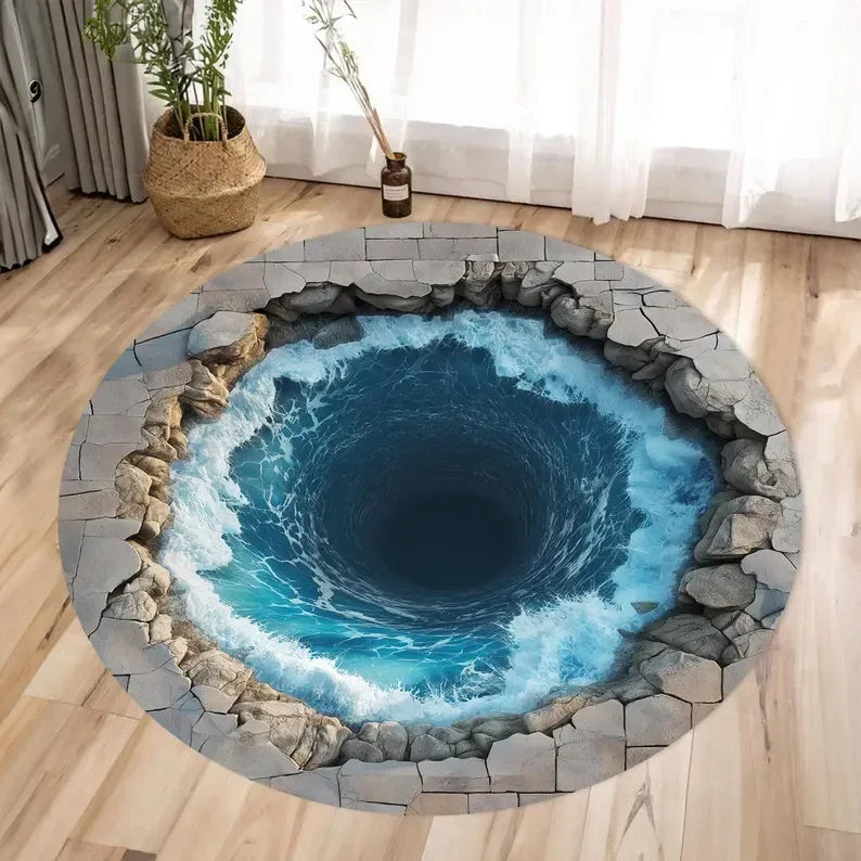 Vortex 3D Illusion Round Rug